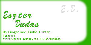eszter dudas business card